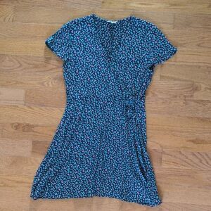 Floral Print Wrap Dress